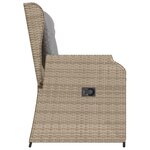 vidaXL Banc de jardin Beige polyrotin