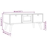vidaXL Table basse avec tiroirs 80x40x35 5 cm bois d'ingénierie