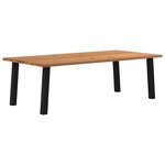 vidaXL Table à manger marron clair bois de chêne massif rectangulaire