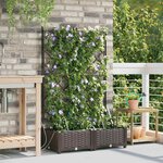 vidaXL Pots de jardin Marron 80 x 40 x 126 cm Acier