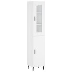 vidaXL Buffet haut Blanc 34 5x34x180 cm Bois d'ingénierie
