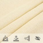 vidaXL Voile d'ombrage 160 g/m² Crème 3 5x5 m PEHD