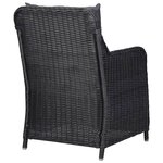 vidaXL Ensemble à manger de jardin 7 Pièces Résine tressée Noir