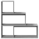 vidaXL Étagère séparatrice de pièce 3niveaux sonoma gris 123x29x123 cm