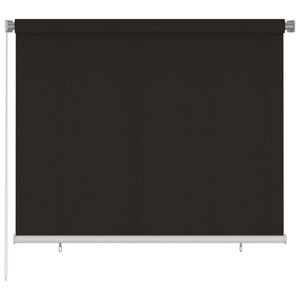 vidaXL Store roulant d'extérieur 180x140 cm Marron PEHD