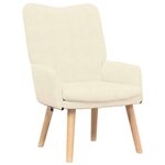 vidaXL Fauteuil relaxant Crème 63 x 67 x 94 cm tissu