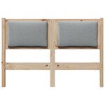 vidaXL Tête de lit Autre Marron 135 cm Bois massif en pin