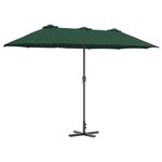vidaXL Parasol de jardin Vert 370 x 197 x 239 cm