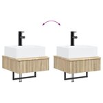 vidaXL Basin de lavage mural Chêne Sonoma 40 x 41 x 39 cm