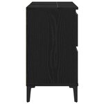 Meuble de salle de bain vidaXL Noir Chêne 80x33x60 cm en bois d'ingénierie