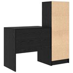 vidaXL Bureau avec rangement 2 Pièces Chêne noir 80 x 50 x 76 cm
