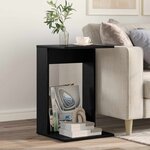 vidaXL Table d'appoint Chêne noir 40 x 38 x 62 5 cm Bois d'ingénierie