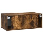 vidaXL Meuble TV mural 78 5 x 41 x 30 cm Chêne fumé Bois d'ingénierie