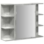 vidaXL Ensemble de meubles de salle de bain 3 Pièces gris béton
