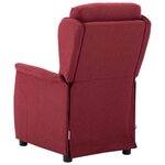 vidaXL Fauteuil de massage Rouge vin en tissu