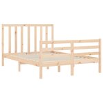 vidaXL Cadre de lit sans matelas bois de pin massif