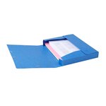 Lot de 10 boîtes de classement dos 40mm carte lustrée - Format A4 - EXACOMPTA - Coloris Bleu