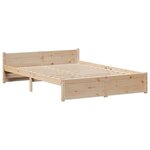 vidaXL Cadre de lit avec tête de lit sans matelas 120x190 cm