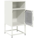 vidaXL Table de chevet blanc 36x39x78 cm acier laminé à froid