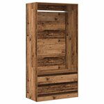 vidaXL Garde-robe vieux bois 100x50x200 cm bois d'ingénierie