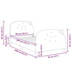 vidaXL Cadre de lit pour enfants avec tête de lit Rose 90 x 200 cm