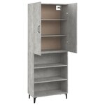 vidaXL Buffet gris béton 69 5x32 5x180 cm bois d'ingénierie