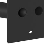 vidaXL Support de drapeau pour 2 drapeaux - Mural  acier noir