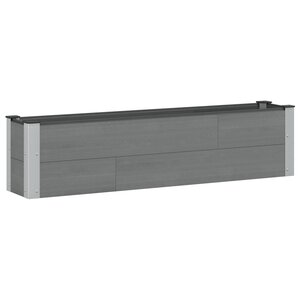 vidaXL Jardinière surélevée Gris 150 x 30 x 36 cm WPC et Aluminium