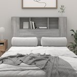 vidaXL Armoire de tête de lit sonoma gris 120x18 5x102 5 cm