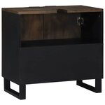 vidaXL Meuble Sous Lavabo avec étagère Marron et Noir 62 x 33 x 58 cm