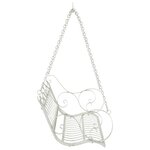 vidaXL Banc Balançoire Acier 109 x 75 x 59 cm Blanc antique