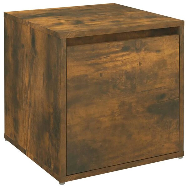 vidaXL Tiroir boîte Chêne fumé 40 5x40x40 cm Bois d'ingénierie