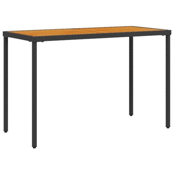 vidaXL Table de jardin avec dessus en bois d'acacia noir 115x54x74 cm