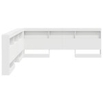 vidaXL Tête de lit de rangement Blanc 200 cm Bois d'ingénierie