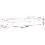 vidaXL Canapé-lit réglable avec deux oreillers Similicuir Blanc crème