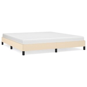 vidaXL Cadre de lit sans matelas crème 180x200 cm tissu