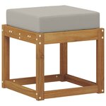 vidaXL Banc de Tabouret Gris Naturel et Clair 43 x 43 x 37 cm