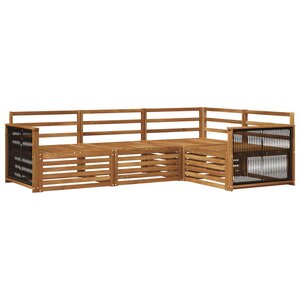vidaXL Ensemble de canapés d'extérieur 4 pc Naturel