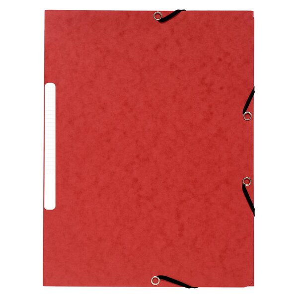 Chemise À Élastiques 3 Rabats Carte Marbrée Recyclée 355g/m2 - A4 - Rouge - X 50 - Exacompta