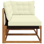 vidaXL Canapé central et d'angle 2 Pièce Naturel Bois d'Acacia Massif