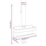 vidaXL Support de douche suspendu acier inoxydable 304 brossé