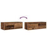 vidaXL Meubles TV 2 Pièces vieux bois 80x31x25 5 cm bois d'ingénierie