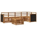 vidaXL Ensemble de canapés d'extérieur 5 pc Naturel
