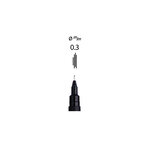 Feutre technique PIN pointe calibrée 0 3mm noir UNI-BALL