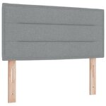Lit à ressorts vidaXL avec matelas Gris clair 80x200 cm Tissu