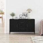 Buffet vidaXL Noir Chêne 100x36x60 cm Bois d'ingénierie