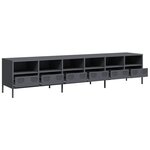 vidaXL Meuble TV anthracite 202x39x43 5 cm acier laminé à froid