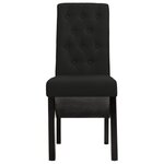 vidaXL Chaises à manger lot de 6 noir tissu