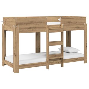 vidaXL Lit Superposé pour Enfants Chêne artisanal 75 x 190 cm