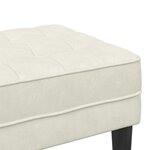 vidaXL Banc Crème 113 x 57 x 39 cm Velours
